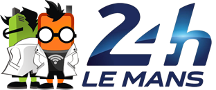 Die Mobilegeeks Maskottchen und das 24h Le Mans Logo