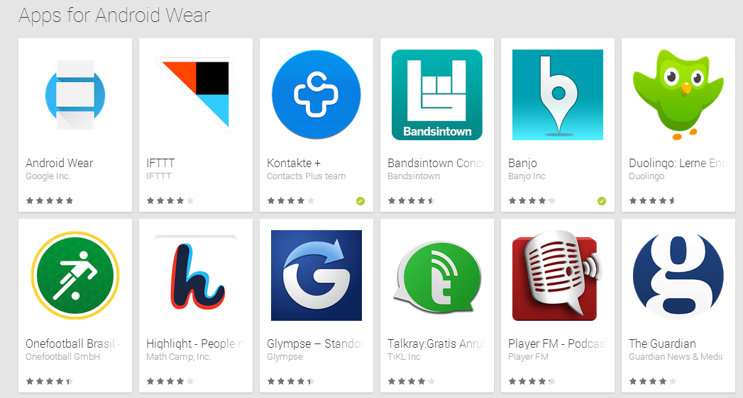 Android Wear Google Play