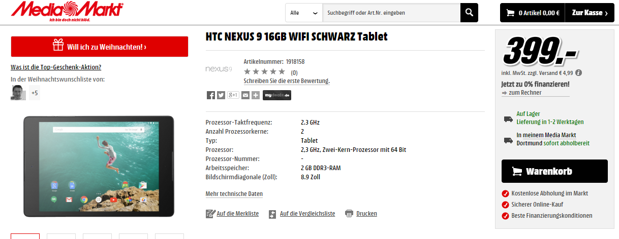 Nexus 9 Media Markt Dortmund