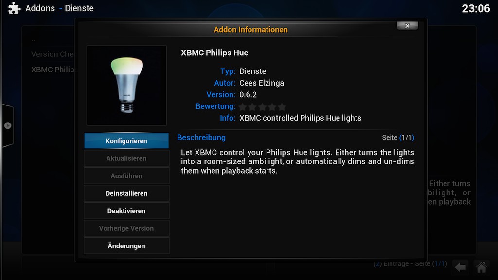 Kodi-XBMC-Philips-Hue-Einstellungen