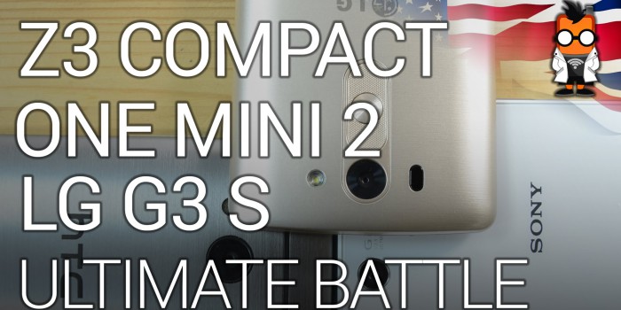 Smartphones unter 5 Zoll – Z3 Compact vs G3 S vs One Mini 2 [English]