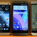 HTC One M7, M8 und M9 von vorn