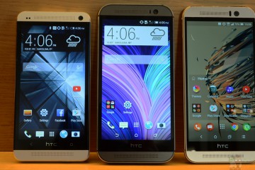 HTC One M7, M8 und M9 von vorn