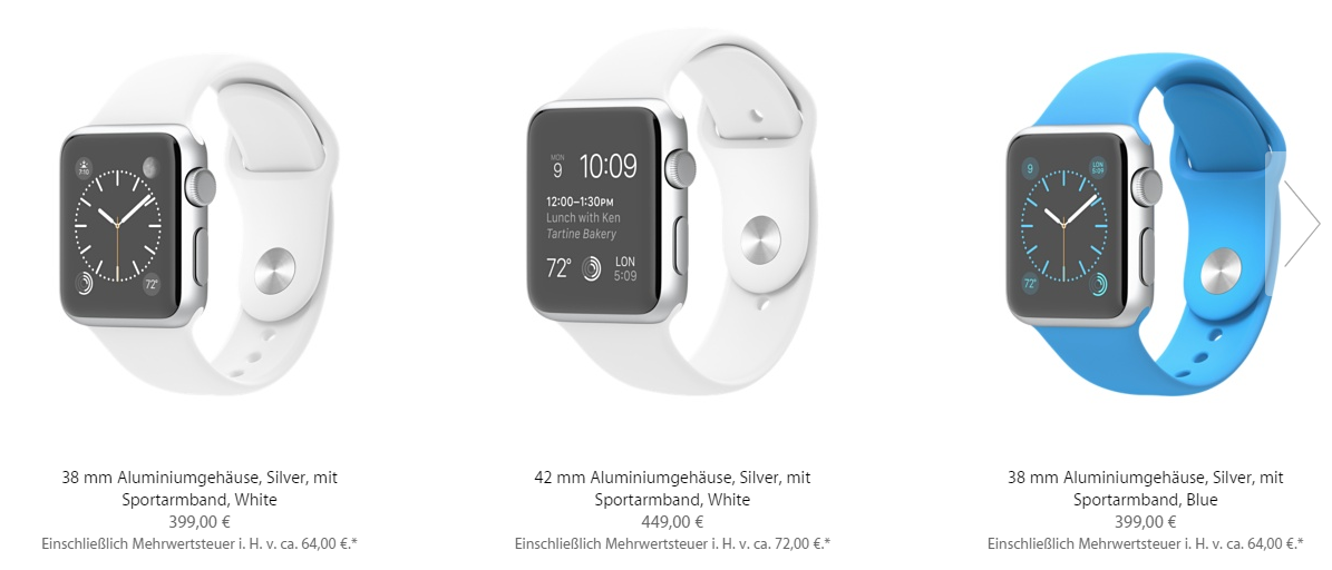 Apple Watch Sport deutsche Preise