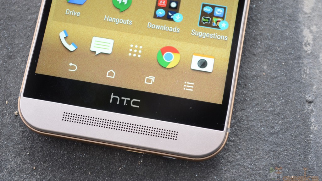 HTC One M9: Blick auf untere Display-Hälfte mit Onscreen-Buttons