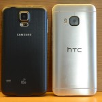 HTC One M9 und Samsung Galaxy S5 von hinten