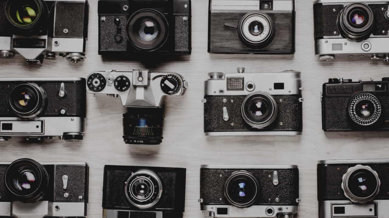 Sammlung alte Kameras
