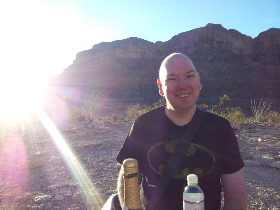 Casi beim Champagner-Picknick im Grand Canyon