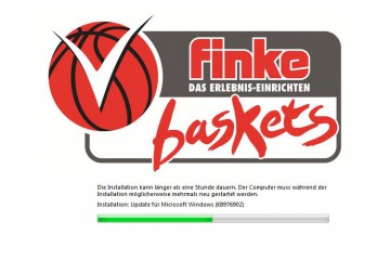 finke baskets-Logo + Windows Update-Ladebalken