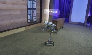 HoloLens Roboter mit Hologramm