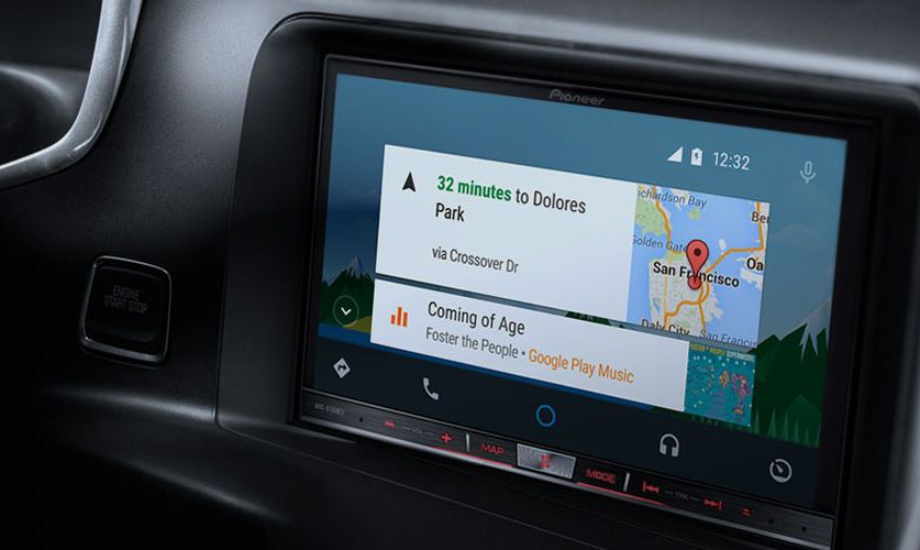 Android Auto - Blick aufs Pioneer-Display