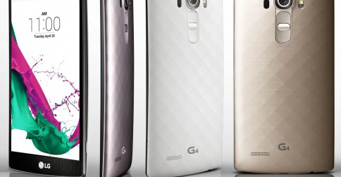 LG G4 Pressebild mit Vorder- und Keramik-Rückseite