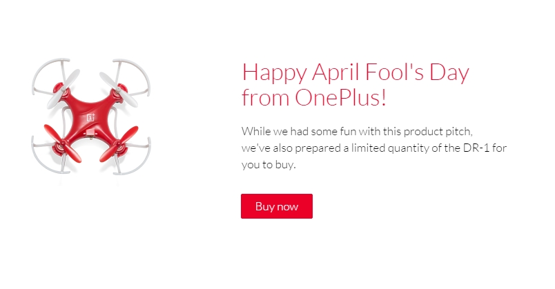 OnePlus Drohne - Aprilscherz