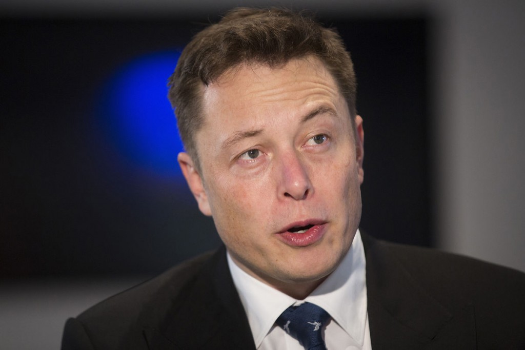 Nahaufnahme des Tesla Gründers und CEO Elon Musk