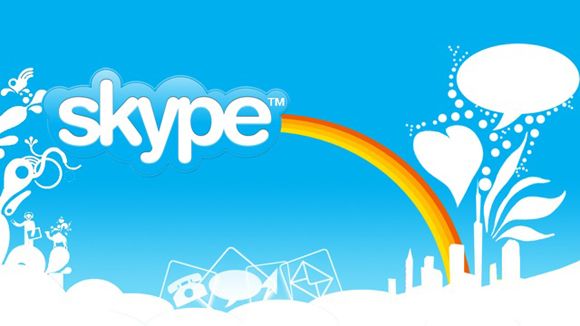 Skype-Logo mit Regenbogen