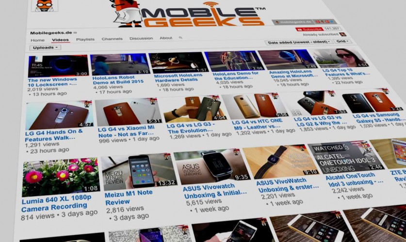 Youtube Channel Screenshot Mobile Geeks