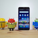 Meizu M1 Note mit drei Android Figuren