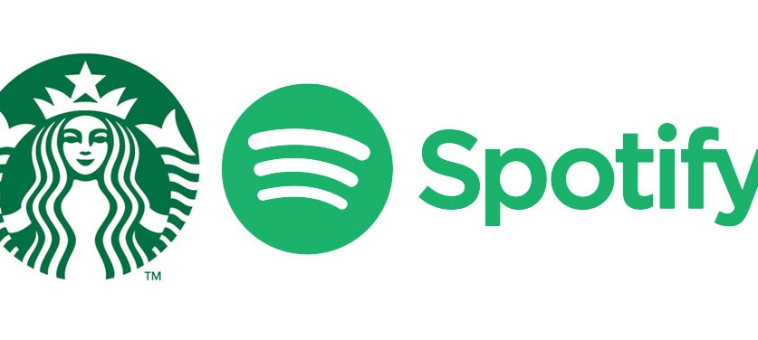 Spotify und Starbucks Logo