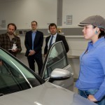 Letzte Station des Besuches in Wolfsburg: Einmal Platz nehmen im neuen Volkswagen Passat GTE