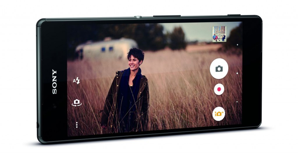 Xperia Z3+ im Landscape-Modus mit Kamera-App