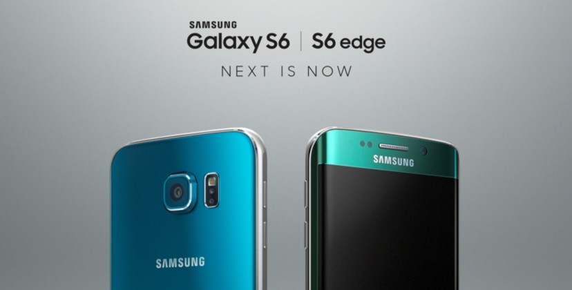 Samsung Galaxy S6 Edge in Blau und Grün