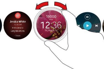 Interface, das die neue Tizen OS Smartwatch zeigt