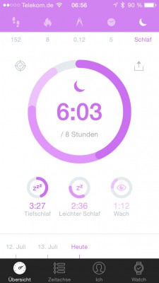 Alcatel One Touch Watch - Move App - Schlaf