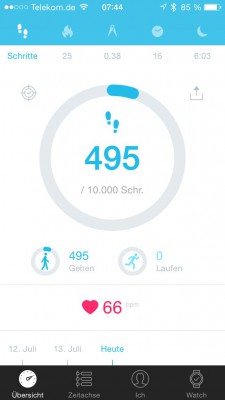 Alcatel One Touch Watch - Move App - Schritte