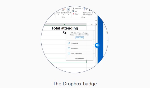 Dropbox badge