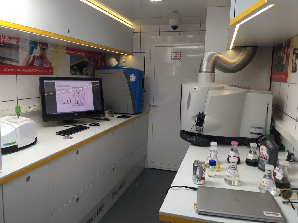 mobiles Labor zum Testen von Benzinproben