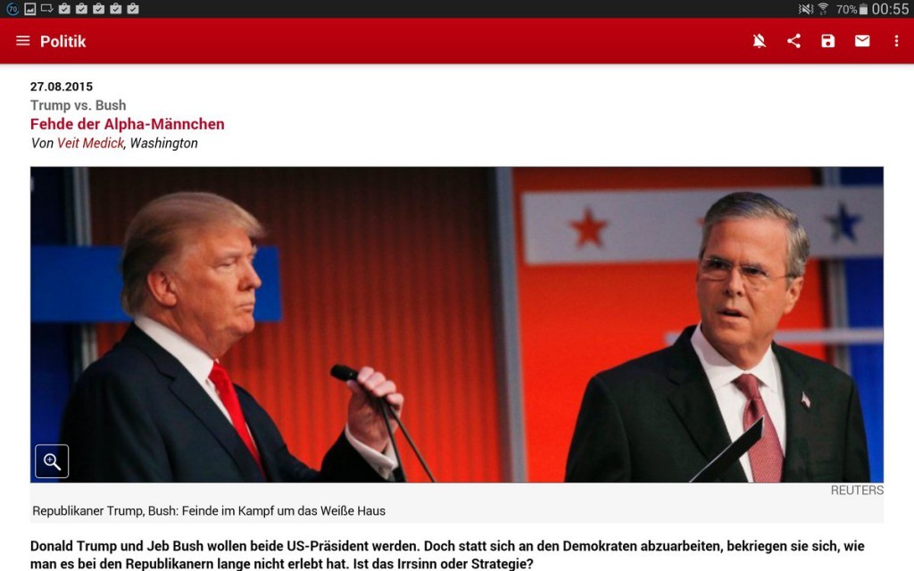 Spiegel App: Artikel-Ansicht