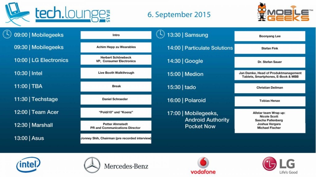 IFA 2015 Timetable - Tag 3g