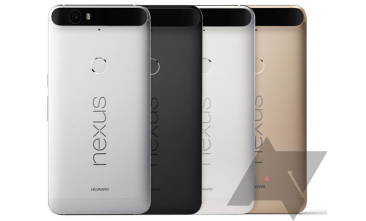 Huawei Nexus 6P Pressebild zeigt das Smartphone in allen Farben