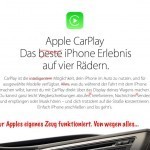 Screenshot Apple CarPlay-Seite mit kritischen Anmerkungen