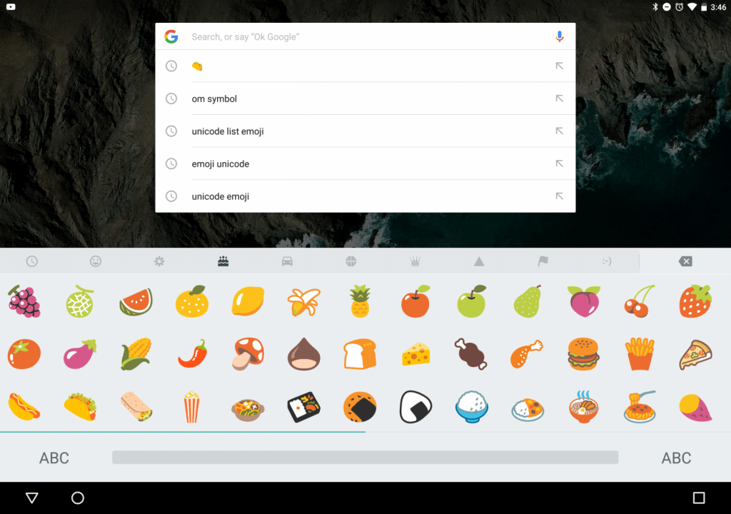 Android 601 Emoji Tab