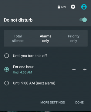 Android 601 Do not Disturb
