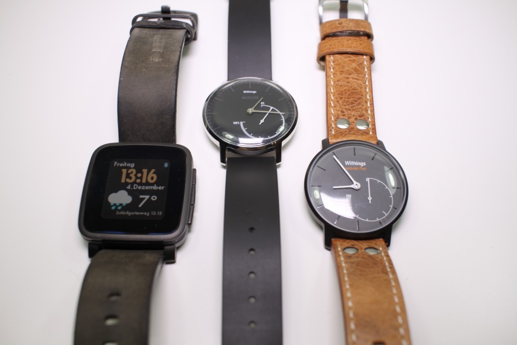 Pebble Time Steel, Withings Activité Steel, Withings Activité Pop