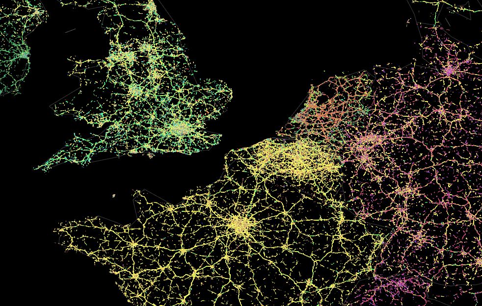 Verkehr in Nordeuropa visualisiert