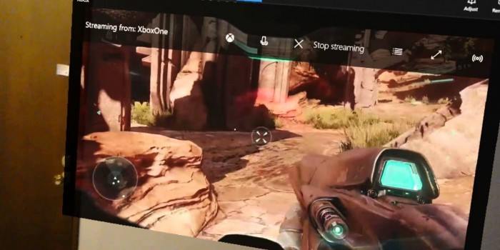 Microsoft HoloLens: Halo 5 von Xbox One auf virtuellen Monitor gestreamt