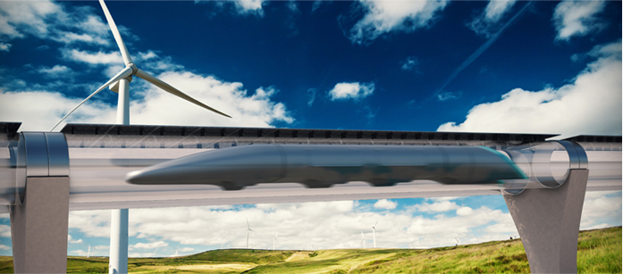 Hyperloop Render - Röhre seitlich