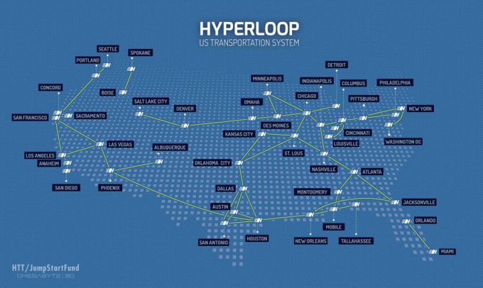 Hyperloop Streckennetzplan