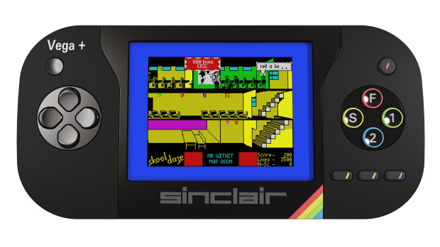 Sinclair ZX Spectrum Vega+ mit aktivem Display