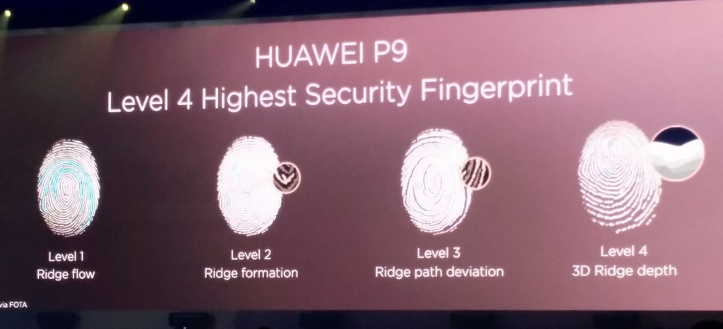 Huawei P9 Presse-Event Fingerprint-Reader