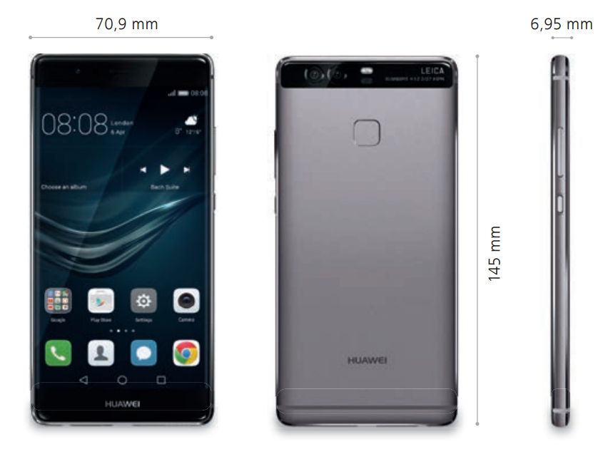 Huawei P9 - Maße