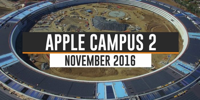 Mit der Drohne über den Apple Campus 2: Baufortschritt [November 2016]